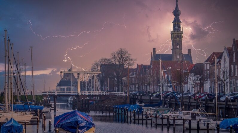 boat in a storm
